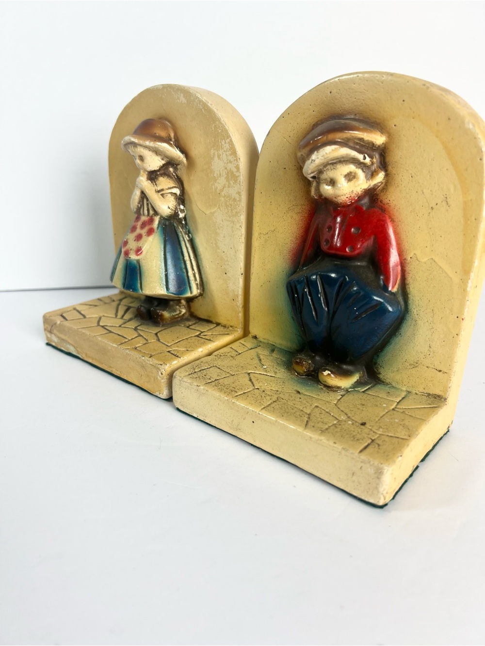 Vintage BookEnds book ends Dutch‎ Boy & Girl